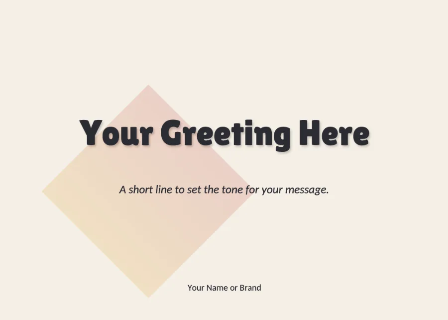 Greeting Card template, page 1, exported from stillPUB