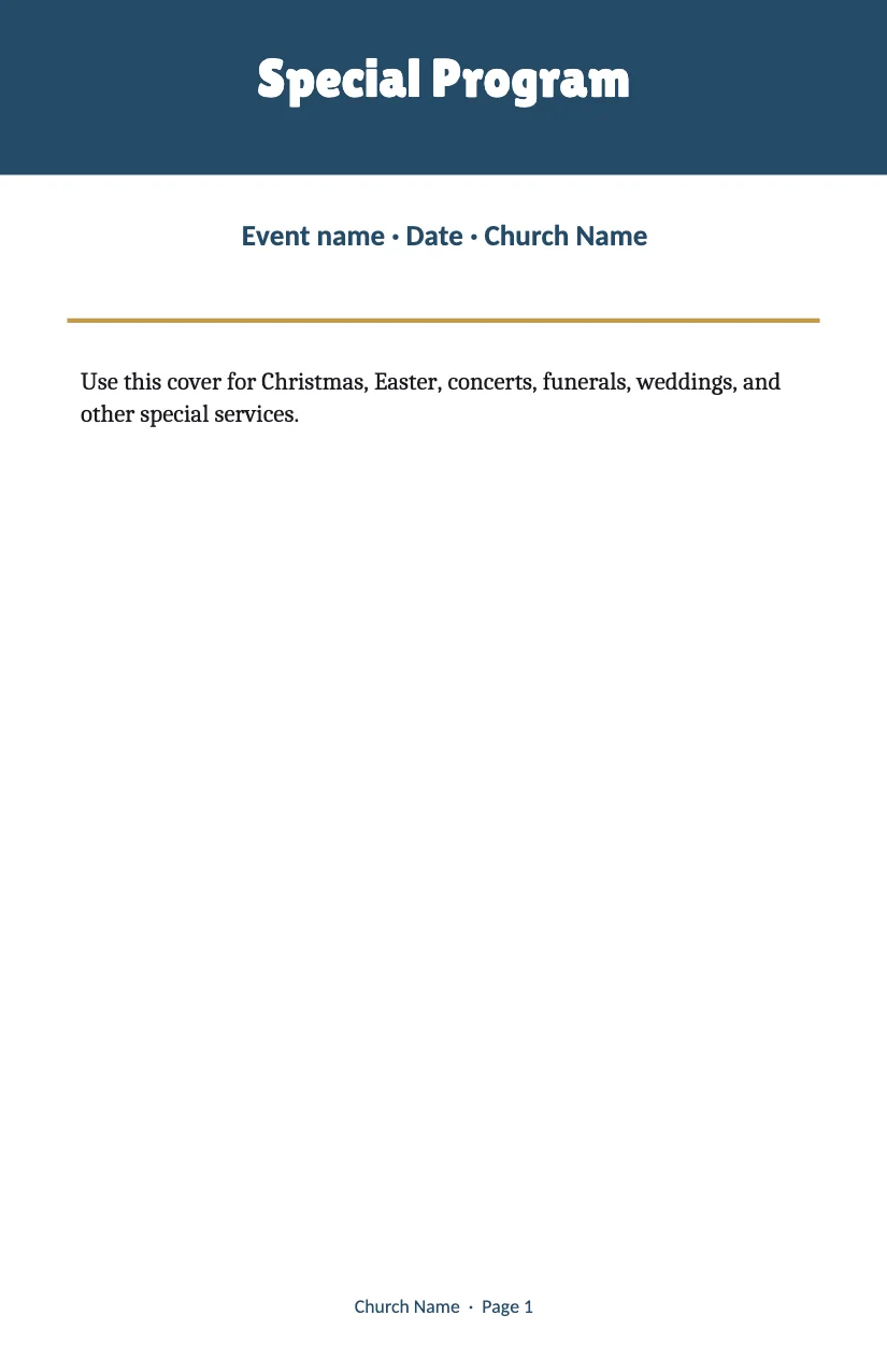 Program Booklet template, page 1, exported from stillPUB